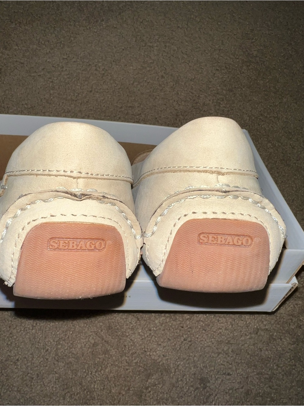 Women’s Sebago Kedge Penny Loafer Nubuck Leather Driver Moccasins – 7.5 Taupe - Picture 9 of 13